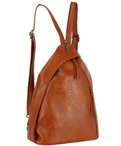 Fashion Convertible Backpack Sling Bag JNM-0111 BROWN